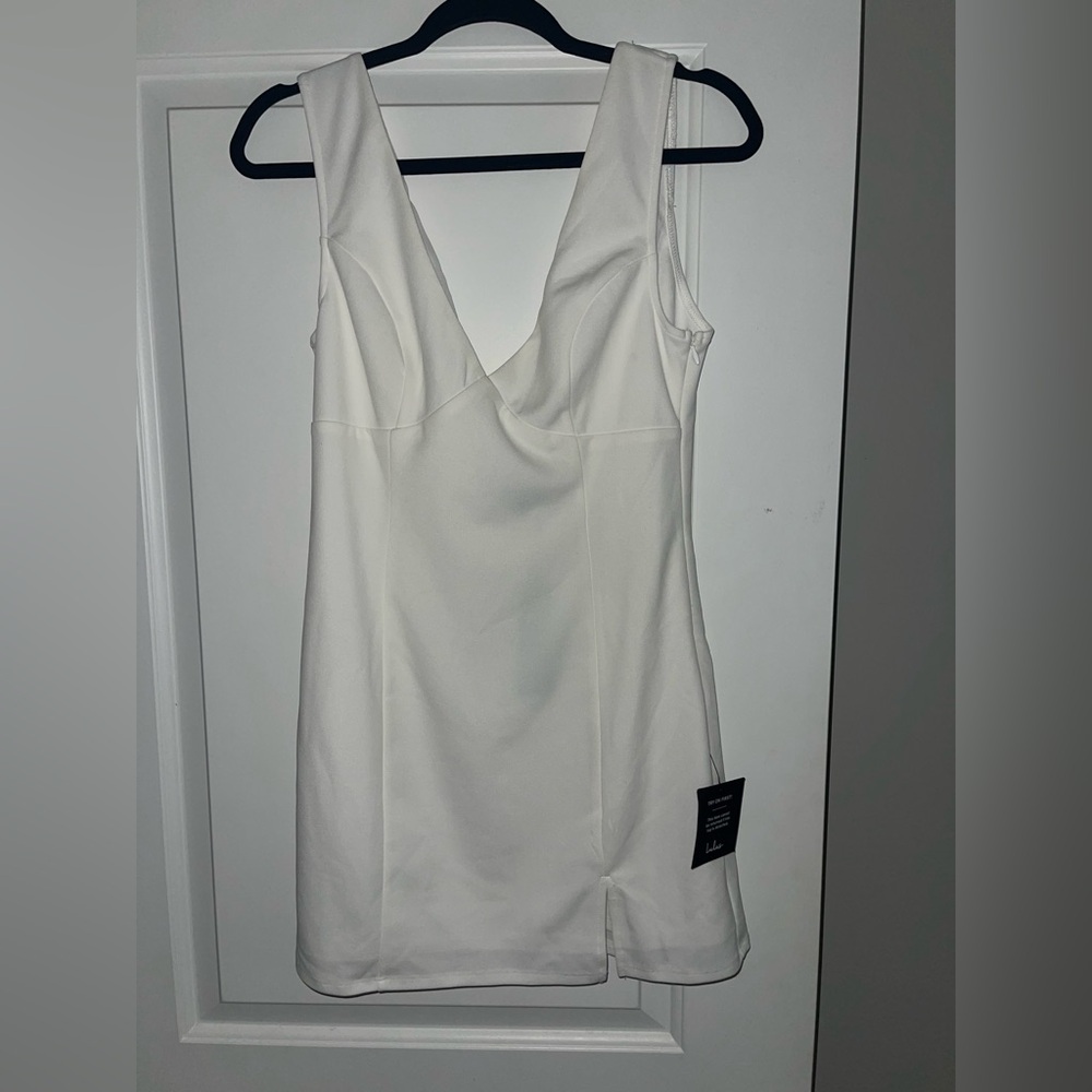 Lulu's Chic White Mini Dress